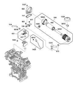 Part Location Diagram of 846483 Briggs and Stratton Clamp-hose